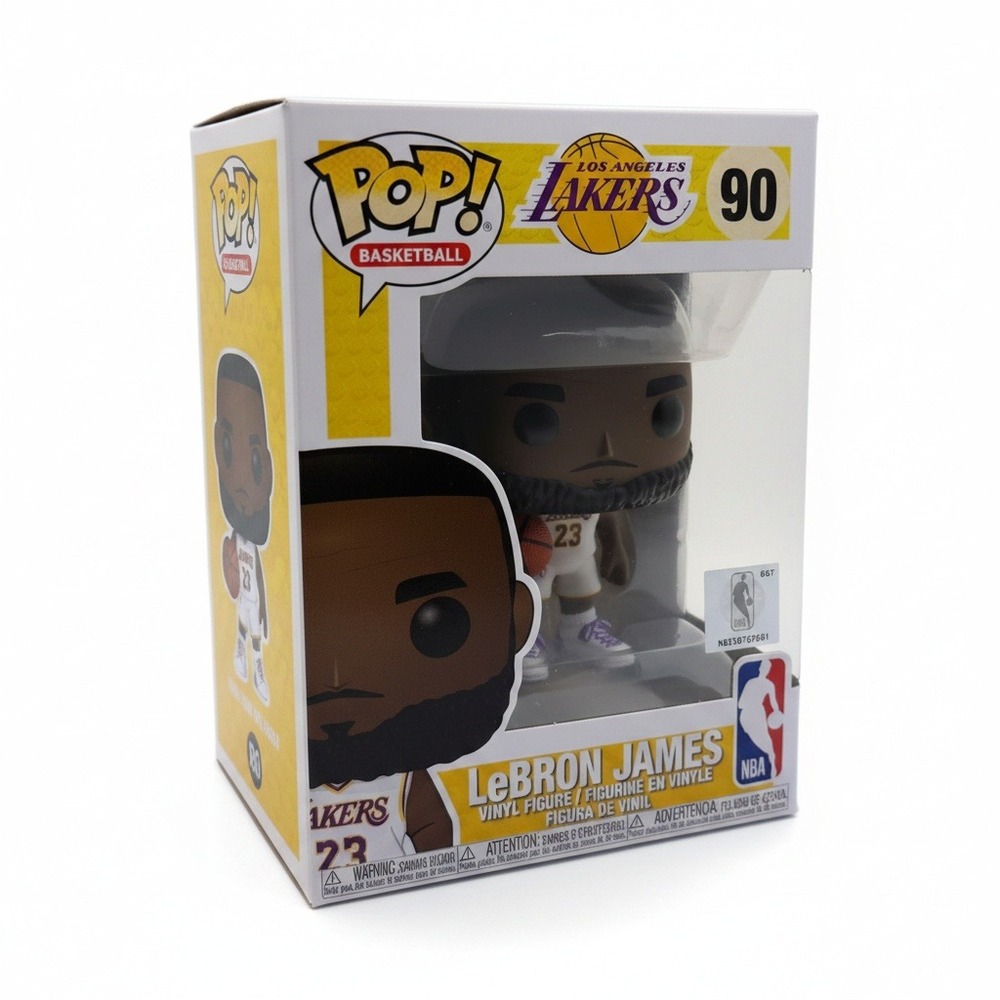 Funko Pop NBA LeBron James #90 Lakers Alternate White Jersey Vinyl Figure Boxed